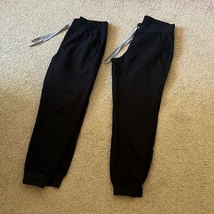 2 pairs of black Fig pants